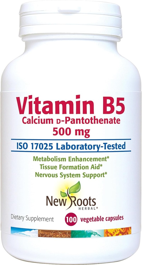 NEW ROOTS HERBAL Vitamine B5 (500mg) met Calcium 