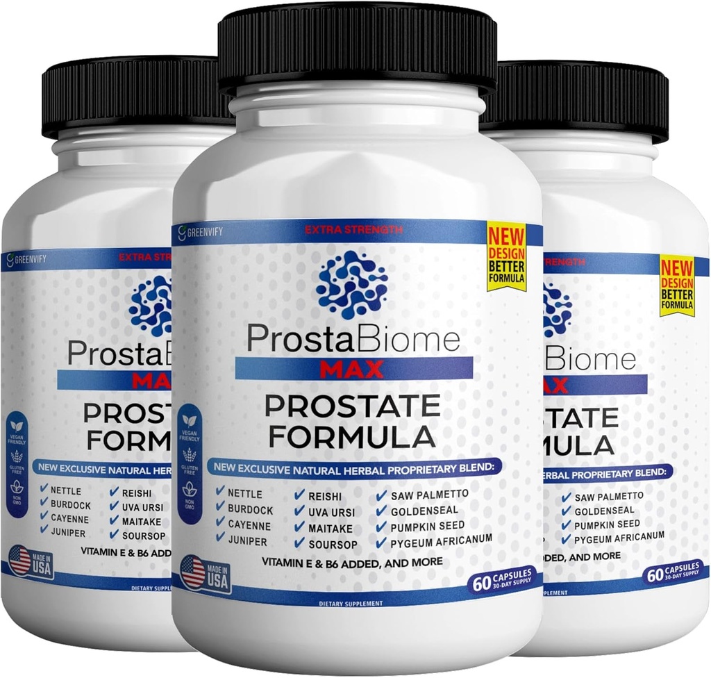 ProstaBiome Max Prostate Support Formula, Natural Herbal Blend met Saw Palmetto, 60 capsules, 30 dagen levering (3)