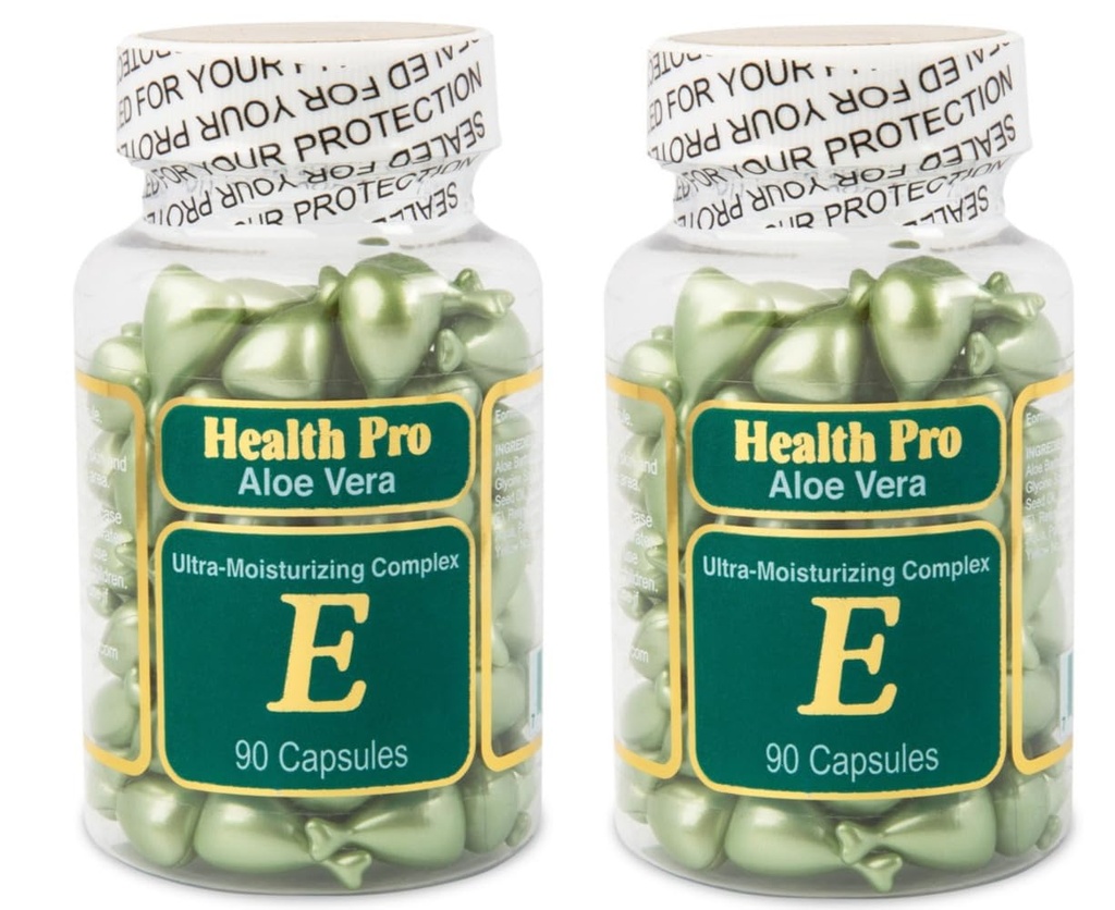 Vitamine E huidolie Aloë Vera, 90 Softgels (verpakking van 2)