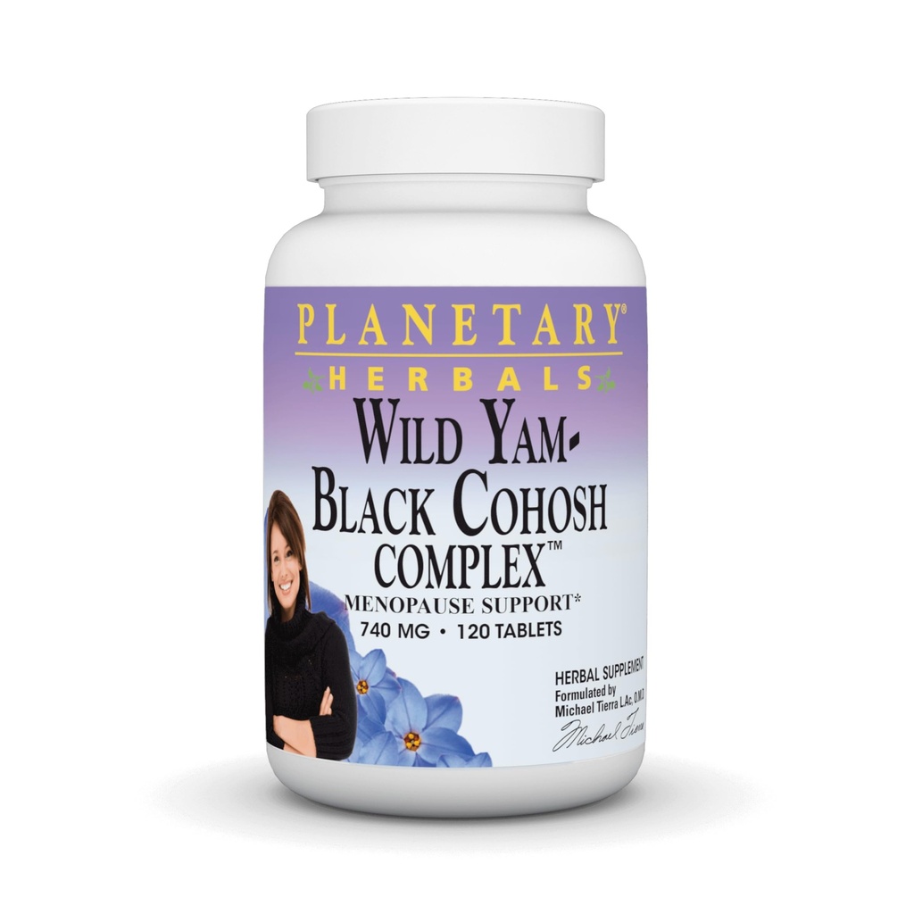 Planetaire kruiden Wild Yam-Black Cohosh Complex Tablets, 120 Tellen