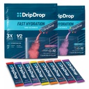 DripDrop Hydration - Electrolyte Powder Packets - Watermeloen, Berry, Citroen, Oranje, Fruit Punch, Druiven, Aardbei Lemonade, Kersen - 64 Tel.