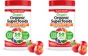 Orgain Organic Greens + 50 Superfoods Immunity Up! Powder,Honeycrisp Apple-Immune Support,Probiotics,Vitamin C,D&Zinc,Apple Cider Vinegar,Ashwagandha,Cordyceps&Reishi Mushrooms-0.62lb,(Pack of 2)