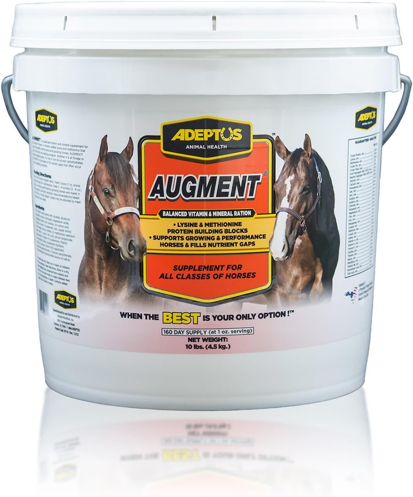 Adeptus Nutrition Augment Vitamin & Mineral Balancer, Horse Nutrition Enhancing Supplement with Biotin, Amino Acids, Minerals