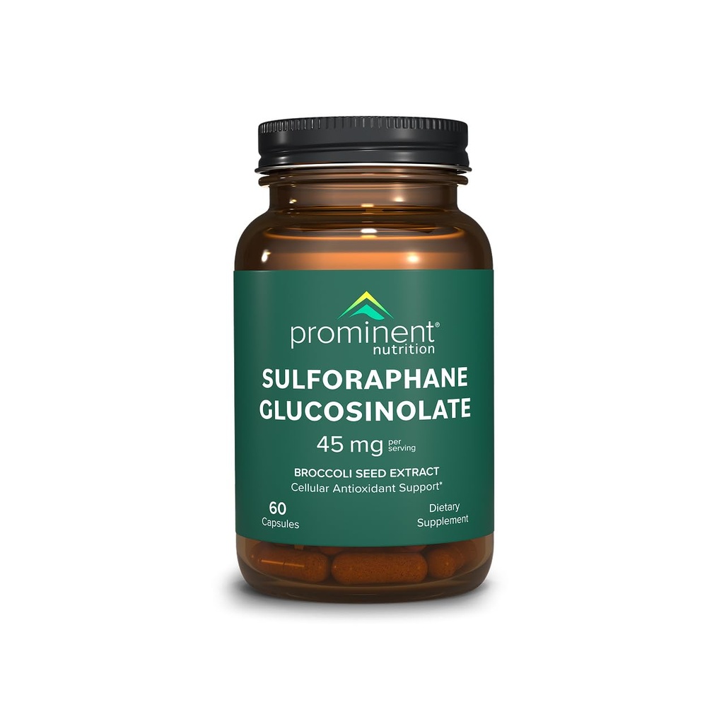 Prominent Nutrition Sulforaphane Glucosinolaat Supplement, Cellular Antioxidant Support, Sulforaphane Supplement 45 mg, 30 dagen levering - 1 verpakking