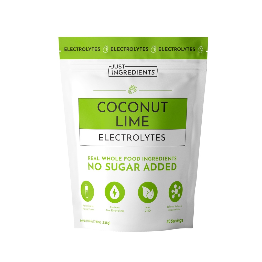 Coconut Lime Electrolytes – 30‑Serving Hydration Drink Mix with Sea Salt & Trace Minerals – Supports Hydration, Recovery, and Electrolyte Balance*
