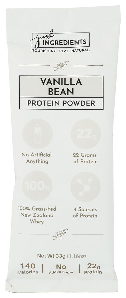 Just Ingredients Vanilla Bean Whey Protein SGL, 1.3 Ounce
