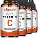 Liposomale vitamine C 2000mg Liquid for Adults, High Absorptie VIT C, Maximize Vitamine C, for Immune System & Antioxidant, 60ML (4 Flessen)