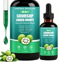 Soursop Liquid Drops, 10-in-1 Botanical Blend with Sea Moss, Moringa, Turmeric, Black Seed Oil, and Oregano | Support Immune System & Gut Health | Vegan, Non-GMO | 2 fl oz (1 Pack)