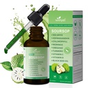 Soursop Bitters Liquid Drops 10-in-1 for Gut Cleanse, Detox & Immune Health - Soursop Graviola Supplement with Moringa, Turmeric, Black Seed Oil, Oregano, Ashwagandha