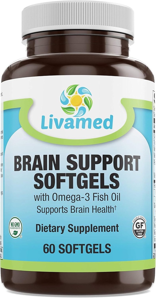 Nootropic Brain Support Focus Supplement - Natural Nootropic Brain Booster for Focus, Energy, Memory, Mood, Clarity, & Brain Support for Men & Women - Memory Supplement & Focus Supplement - 60 Softgel