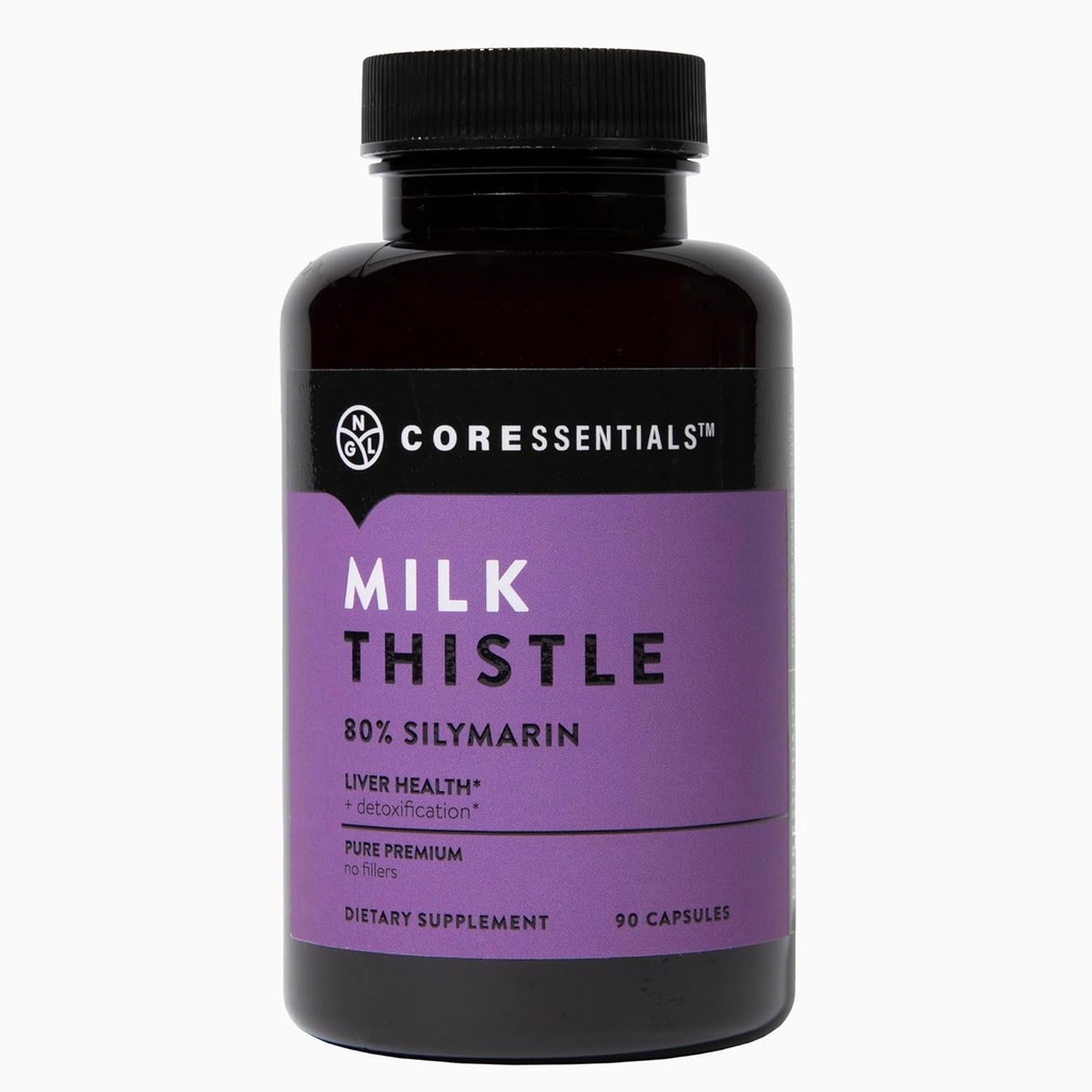 NGL Milk Thistle Extract 1300mg - 80% Silymarin genormaliseerd - 90 Capsules voor lever ondersteuning, 45 Serves