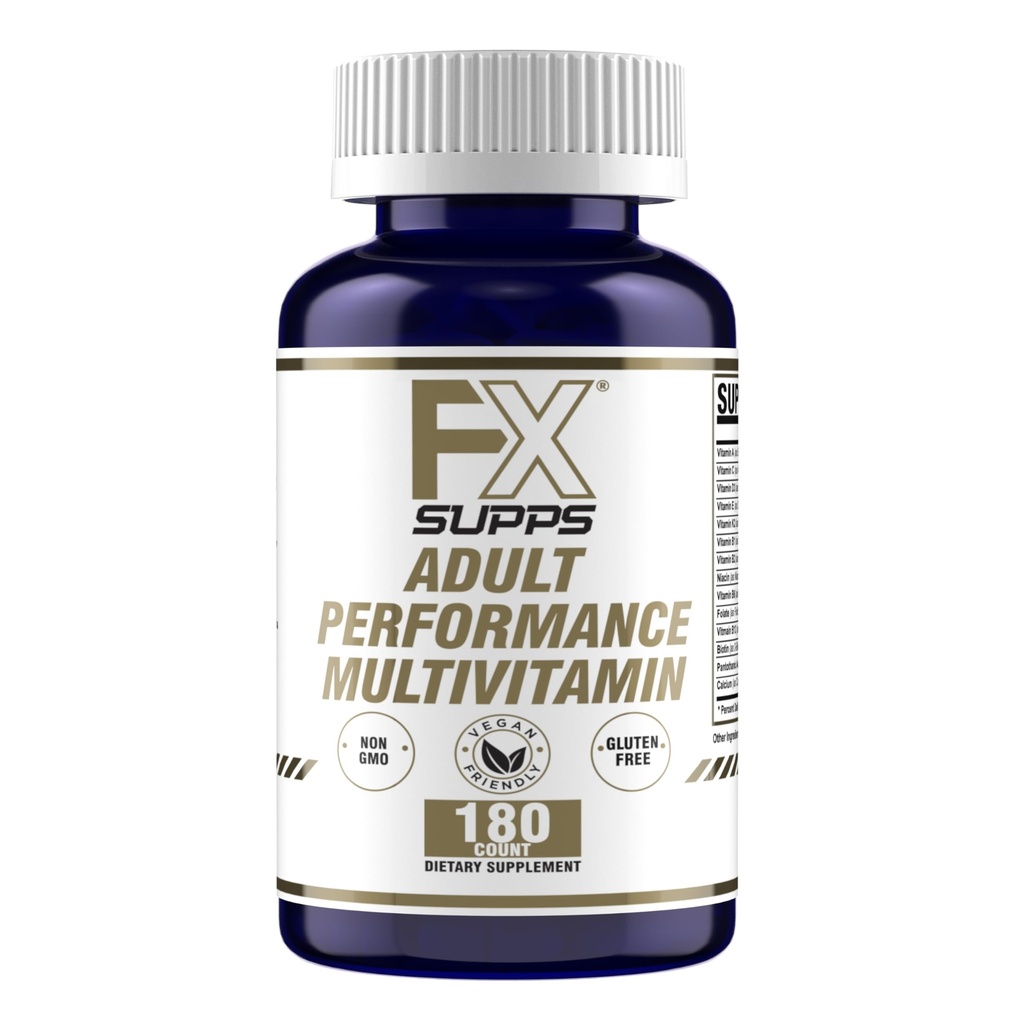 FXSUPPS Performance Multi-Vitamin with Amino Acids, Beta-Alanine and L-Carnitine, Enhanced Performance and Recovery, 180 Tablets - Made in USA
