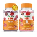 Levensvatbare Iron & Vitamin C Kids + B Complex Kids, Gummies Bundle - Grote Proeverij, Vitamine Supplement, Glutenvrij, GGO-vrij, Kauwgom