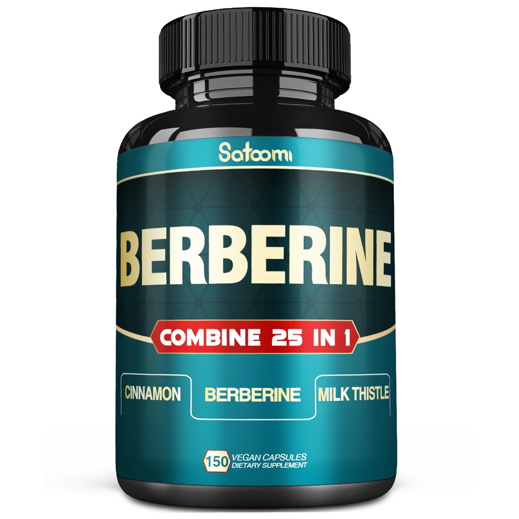 Satoomi 25in1 Berberine supplement - Berberine Hcl - Ceylon Cinnamon - melkdistel en meer