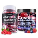 Creatine Monohydrate Gummies 5000mg + Magnesium Glycinate 400mg – Support for Muscles, Strength & Wellbeing – Vegan, Sugar Free, 2-Pack Supplement Bundle