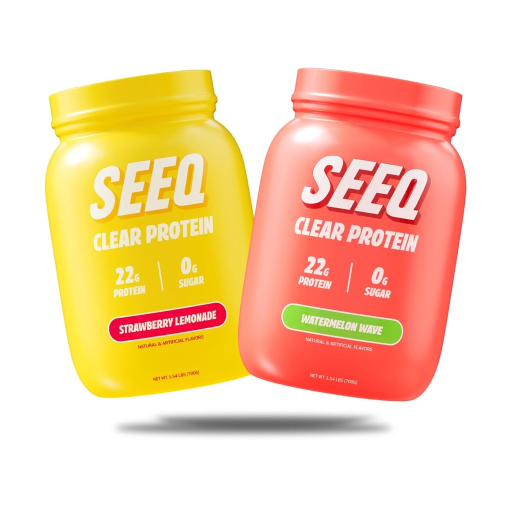 SEEQ Clear Protein Bundle (Clear Whey Protein Isolate Watermelon Wave + Strawberry Lemonade)