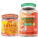 NEVISS 1Pack Liposomale Vitamine C 1000mg Gummies + 1Pack Luteïne Zeaxanthine Supplementen Gummies