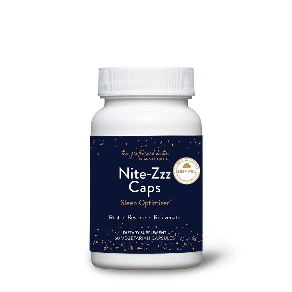 VIDAPURA Nite-Zzz Sleep Support by Dr. Anna Cabeca – Melatonin-Free Herbal Formula with Magnesium & L-Theanine – Supports Relaxation & Restful Sleep – 60 Capsules