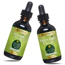 Go Nutriënten Liquid Vitamin D3 met K2 (MK-7) Drops & Prostate Edge Prostate Supplement voor mannen met Pygeum en Saw Palmetto Extract Vitamine D3 en K2 Liquid Vitamin Drops Die helpen Emotionele Staat