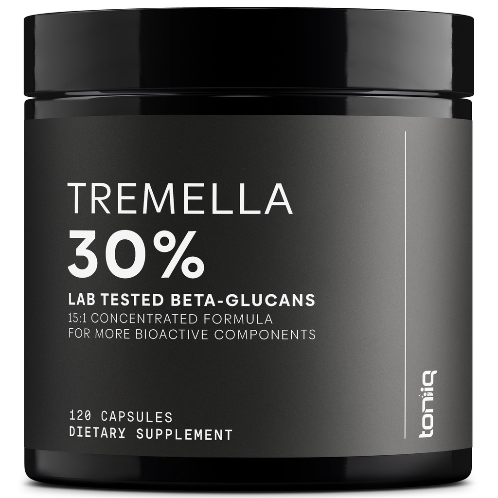 Tremella Mushroom Ultra High Potency 15:1 Extract met 30% Beta Glucans - Pure & Concentrated Formula - Third-Party Lab Getest op zuiverheid en kwaliteit - 120 capsules