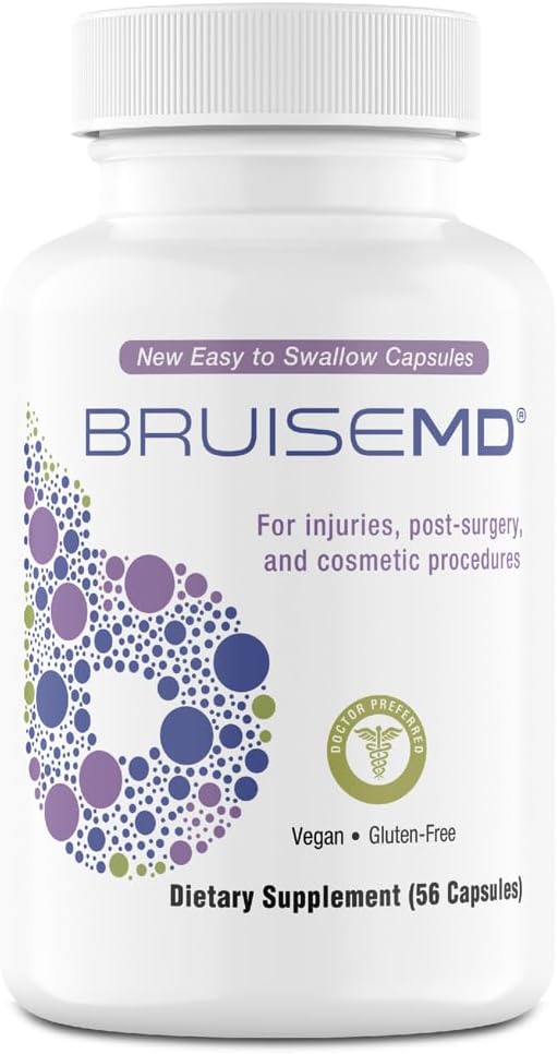 Arnica 1,000mg and Bromelain 500mg 2,400GDU/g Supplement for Bruising and Swelling, Easy to Swallow Capsules (14-Day Supply) - Advanced Bruise Treatment Formula
