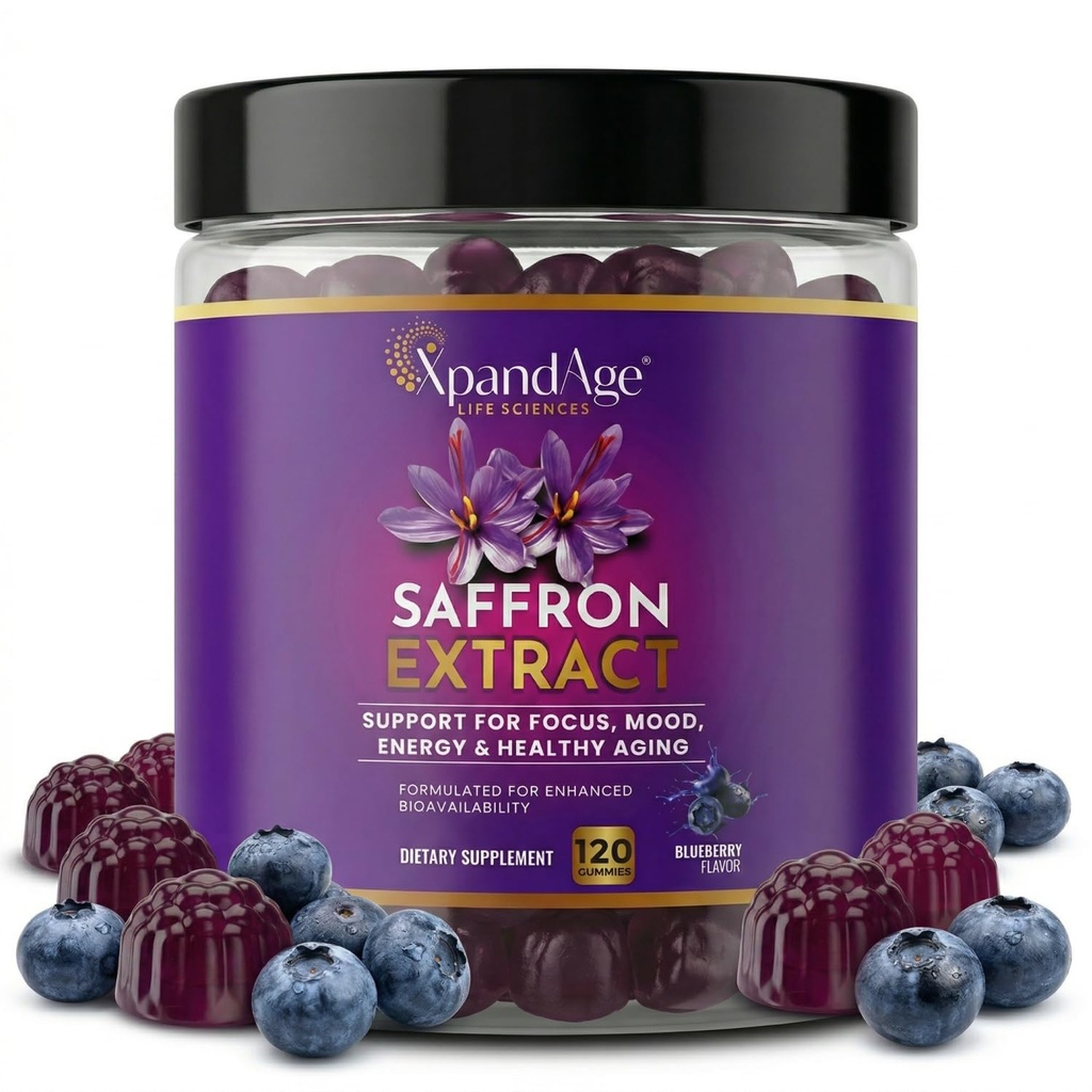 Xpanadage Magnesium Glycinate Gummies Sugar Free Magnesium Gummies for Adults Men and Women with Saffron Extract and Others| for Immunity, Healthy Bone &Muscle|60 Days Supply.