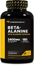 Primaforce Beta Alanine Capsules 3.400 mg, 180 Capsules (45 Servings) - Krachtig Beta-Alanine Supplement