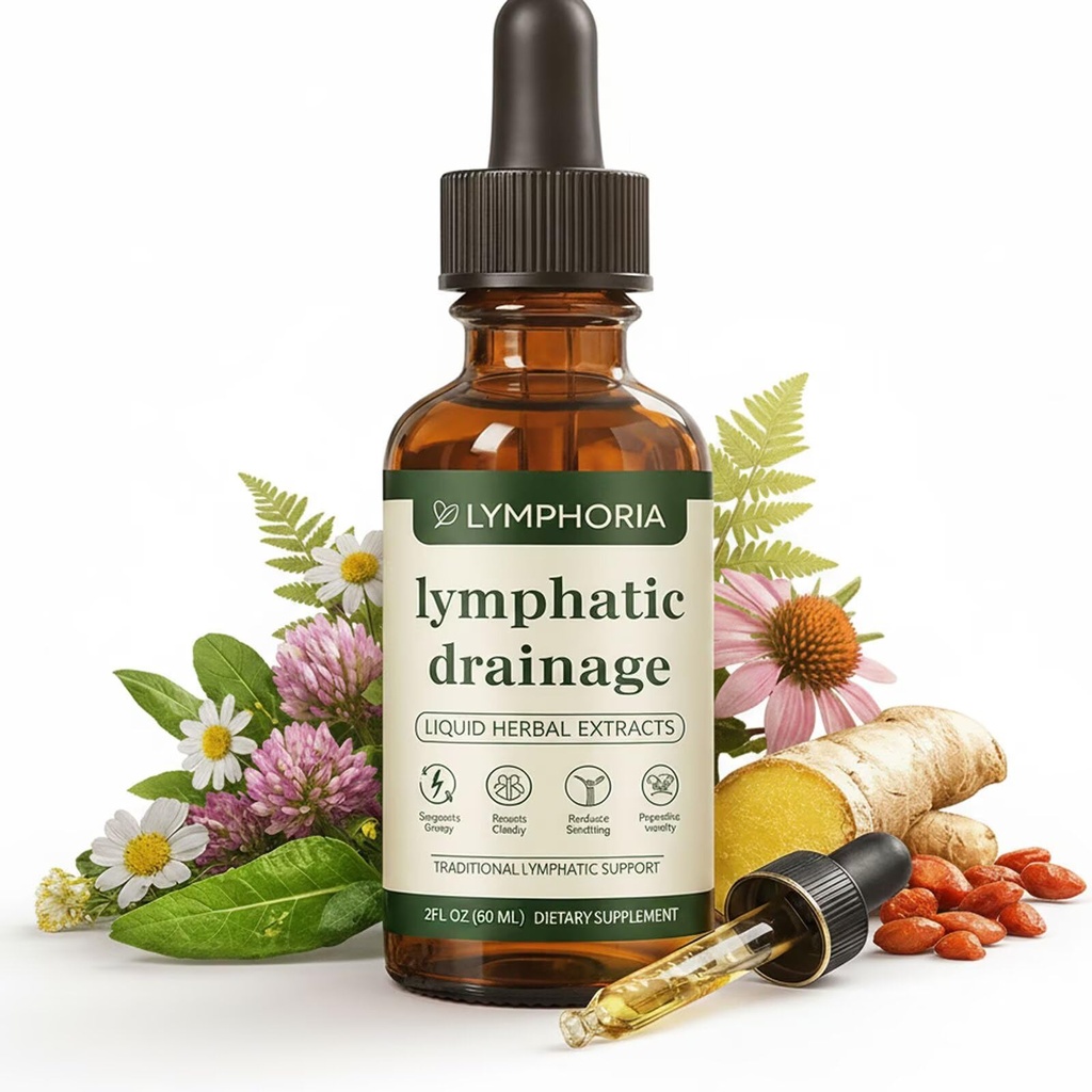 BUN BONS Lymphoria Lymphatic Drainage Wellness Drops, Natural Herbal Blend for Lymphatic System Support, Vegan & Non-GMO, 1 Fl Oz (1) (1)