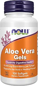 NOW Supplements, Aloe Vera (Aloe barbadensis) 10,000 mg, Supports Digestive Health*, 100 Softgels