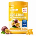 novomins Creatine Monohydrate Gummies 5000mg for Men & Women, Chewables Creatine Monohydrate for Muscle Strength, Muscle Builder, Energy Boost, Pre-Workout Supplement(90 Count)-Passion Fruit Flavor