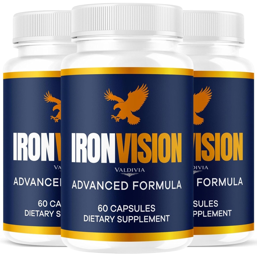 (3 Pack) Iron Vision Eye Supplement Capsules - Official Iron Vision Advanced Premium Support - Maximum Strength, Natural Vitamins for Overall Health & Wellness Reviews, 180 Capsules for 3 Months
