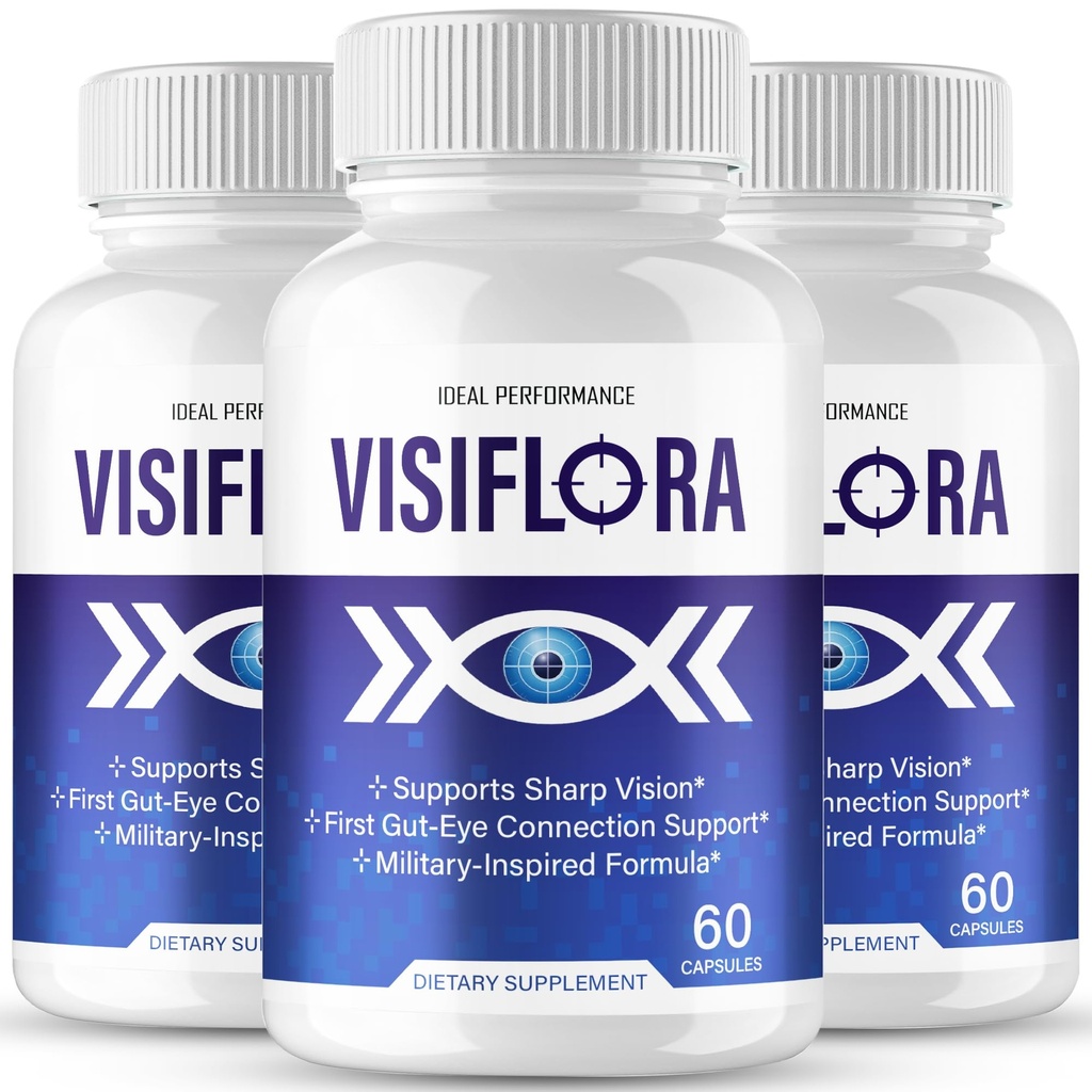 VisiFlora Capsules, Official VisiFlora Health Supplement Pills - Maximum Strength, All Natural Visual Wellness & Crystal Clear View, Premium Visi Flora Advanced Eye Support Reviews (3 Pack)