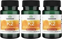 Swanson Vitamine K2 (Menachinon-7) - Vitaminesupplement ter ondersteuning van cardiovasculaire en botgezondheid - Gemaakt van Japanse Natto om calcium te reguleren - (30 Softgels, 100 mcg Elk) (3 Pack)