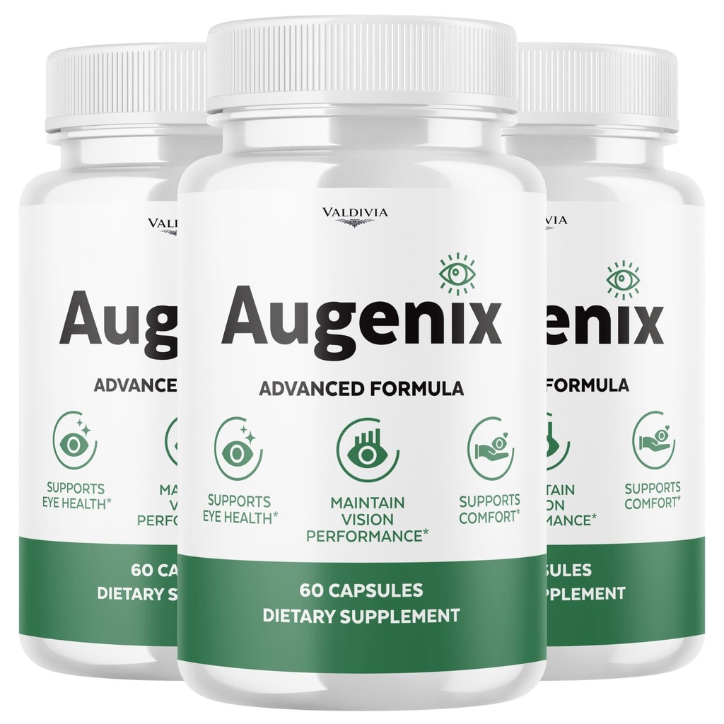 (3 Pack) Augenix Capsules, Official Support Supplement with All Natural Ingredients, Advanced Formula Eye and Vision Health Multivitamins Supporting Health and Wellness Naturally (180 Capsules)