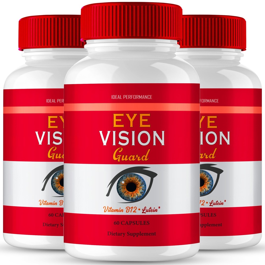 Eye Vision Guard Eye Health Supplements Capsules, Official Eye Vision Guard Eye Vitamin Pills - Maximum Strength All Natural EyeVisionGuard for Visual Wellness & Clarity Advanced Reviews (3 Pack)