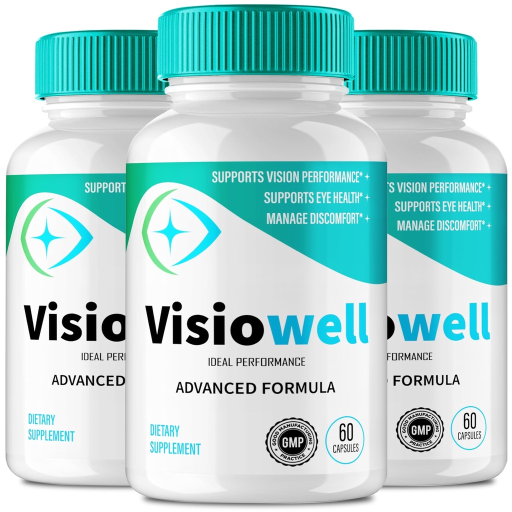 VisioWell Capsules, Official VisioWell Eye Vitamins Supplement Pills - Maximum Strength, All Natural Formula Visual Wellness & Crystal Clear View, Visio Well Advanced Support Reviews (3 Pack)