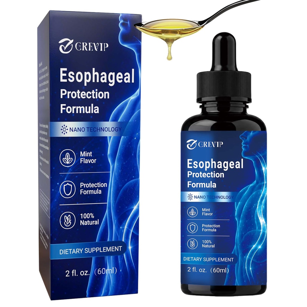Nano Esophageal Relief Drops Containing Slippery Elm Bark, Zinc, L-Carnosine, L-Glutamine & Aloe Extract, Dairy Free Soothes Digestive Discomfort Supports Healthy Throat Stomach