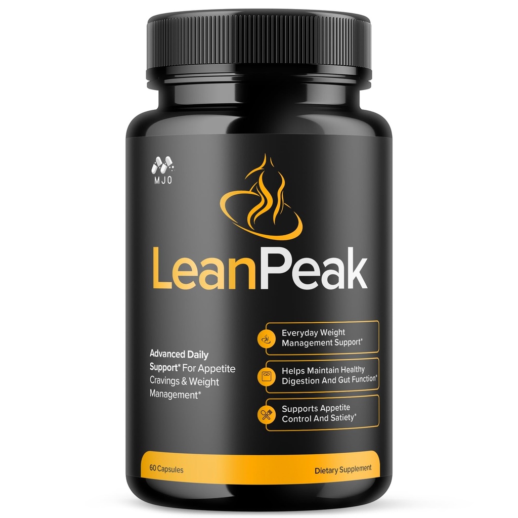 Lean Peak Capsules, Official Lean Peak Weight Loss Pills with Natural Ingredients, Advanced LeanPeak Health and Wellness Supplement, Natural Maximum Strength Weight Management Support (60 Capsules)