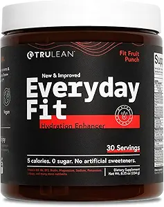 TRALEAN Everyday Fit Water Enhancer Sugar Free Electrolyte Powder Drink BCAA Blend Keto Amino Acid Supplement Delicious Fruit Punch 30 Serves (pack van 1)
