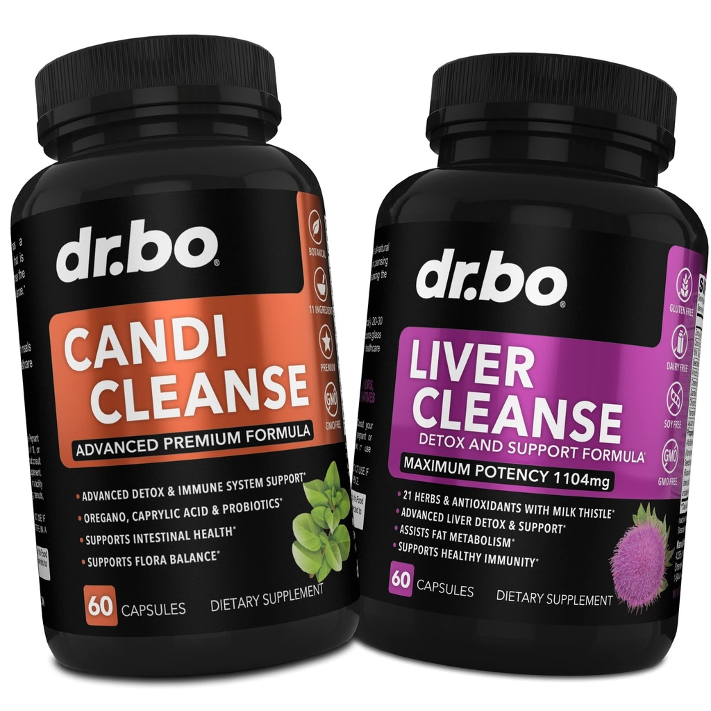 Candi Liver Cleanse Support Supplement - Balance Control Probiotic Complex Cleanser for Women & Men - Oral Herbal Oregano & Caprylic Acid Capsules, Gallbladder Care Capsules & Milk Thistle Dandelion
