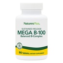 Natures Plus Mega B-100 Complex - 90 Sustained Release Vegetarische Tablets - Energy & Brain Booster - Glutenvrij - 90 porties