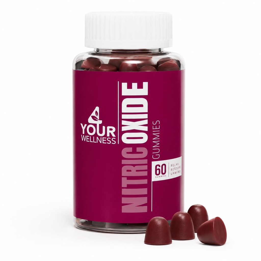 Nitric Oxide Gummies, Boosting Nitric Oxide Production and Blood Pressure, Made with Beet Root Extract is Glutenvrij, Non-GMO, en Kosher (60 Count (Pack of 1), Mixed Berry)
