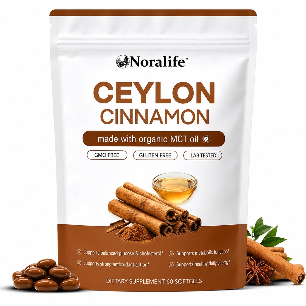 Noralife Ceylon Cinnamon 7200mg Equivalent with MCT Oil