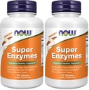 NOW Foods Supplements, Super Enzymes, Formulated with Bromelain, Ox Bile, Pancreatin and Papain, Super Enzymes, 90 Tablets, (Pack of 2)