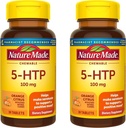 Nature Made Chewable 5HTP 100mg, 5-HTP Mood Support Supplement, 30 5 HTP kauwtabletten, 30 dagen levering (pakket van 2)