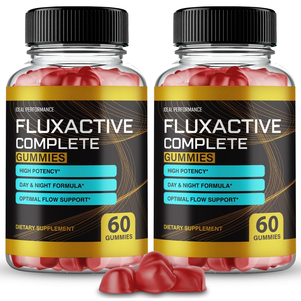 (2 Pack) Fluxactive Complete Gummies Flux Active Complete Max Strength New Ingredients (120 Gummies)