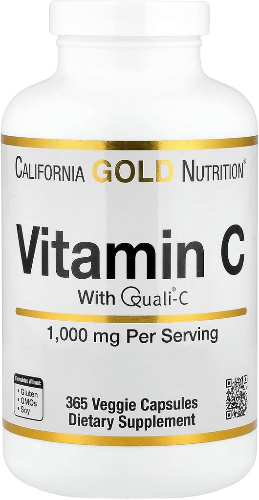 Lake Avenue Vitamine C Supplement Voeding - Met Quali-C Ascorbic Acid - Immune Support - Bevordert gezonde immuunrespons - Vegan vriendelijk - Glutenvrij, Non-GMO - 1000 mg - 365 Veggie