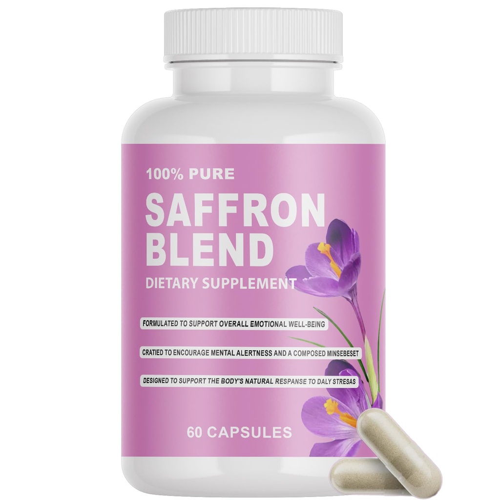 DYALE Saffron Supplements for Men & Women – Saffron, B6, Magnesium & Herbal Extract Capsules – Focus, Mental Clarity and Energy – Non-GMO, Gluten-Free – 60 Capsules – 30-Day Supply