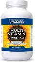 LifeSource Vitaminen LifeSourceVitaminen Whole Food Multivitamine & Minerals with 71 All Natural Ingrediënten, Probiotica, Digestieve Enzymen, Chelated Minerals and Non-GMO, 360 Tablets