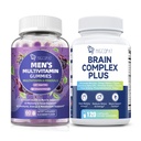 Migcopat Mens Multivitamins Gummies & Brain Supplements for Memory & Focus Bundle